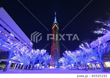 都市風景 福岡タワーイルミネーション 都市風景 福岡タワーイルミネーション 60505292