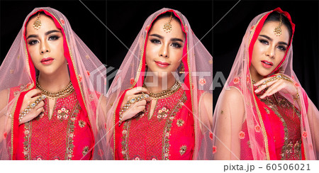 Indian beauty face big eyes with perfect wedding 60506021