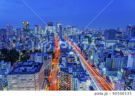 大阪 都市景観 肥後橋方面 夜景 大阪 都市景観 肥後橋方面 夜景 60506535