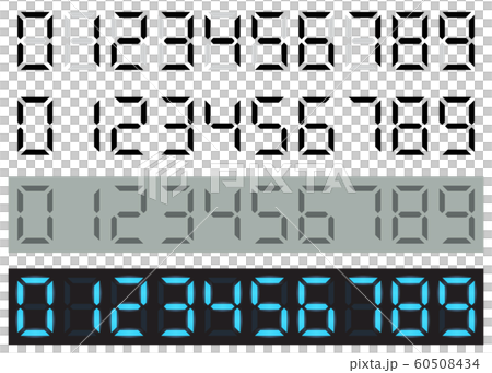 Illustration of digital numbers - Stock Illustration [60508434] - PIXTA