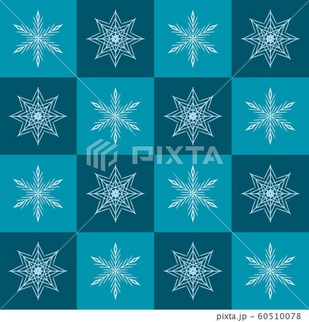 Snowflake pattern. Seamless vector checkered 60510078