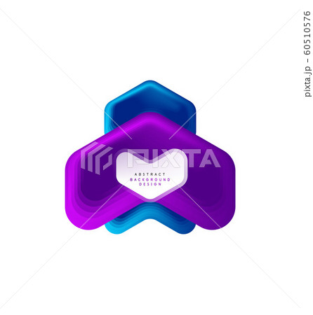 Vector arrow geometric banner created with blend color shapes effects. Trendy simple button, icon or business branding logo template, minimal style. Illustration For Wallpaper, Banner, Background 60510576