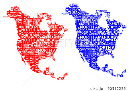 Map of continent North America - vector 60512226