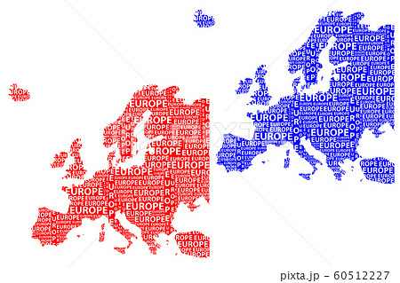Map of continent Europe - vector illustration 60512227