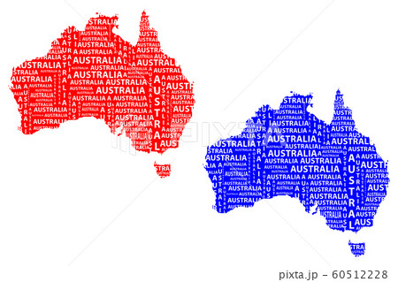 Map of continent Australia - vector illustration 60512228