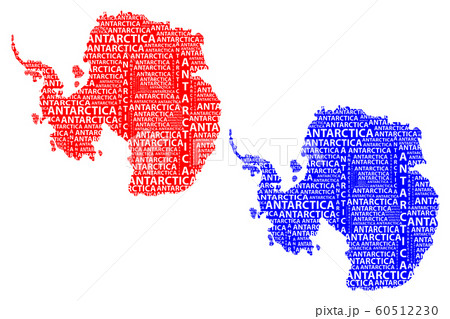 Map of continent Antarctica - vector illustration 60512230