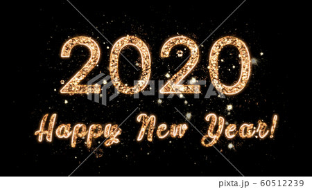 4k Christmas composition with congratulations 2020 and new year. The numbers come from the magic 60512239