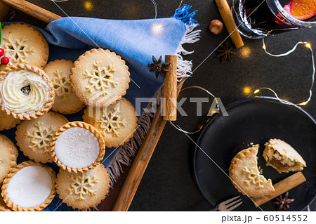 Top view warm cosy composition of traditional 60514552