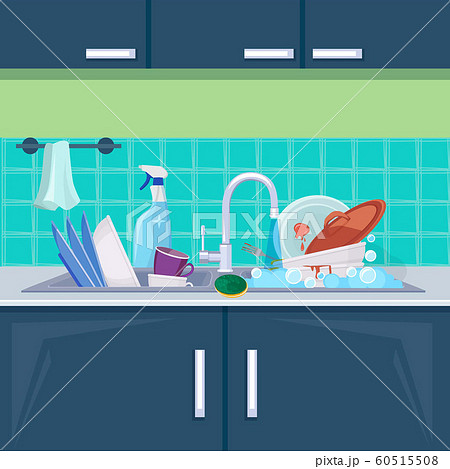 kitchen cleaning cartoon