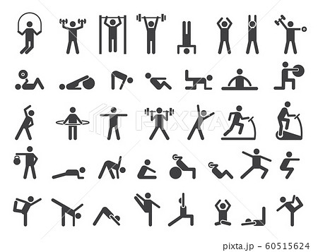 exercising people clipart figures