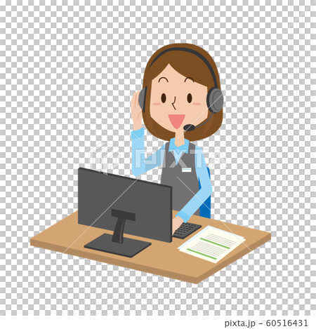 Call center customer support female receptionist 60516431