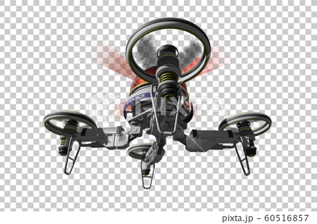 Police Drone Transparent Material Version Stock Illustration