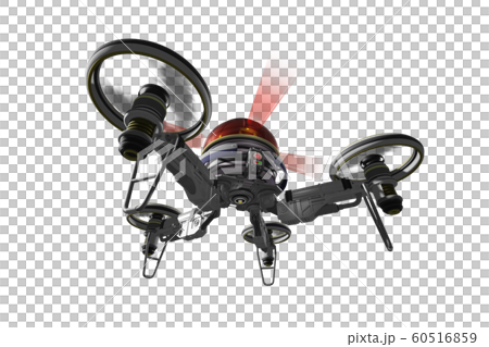 警察ドローン 透過素材バージョン のイラスト素材