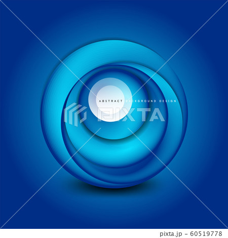 Vector swirl circle banner, 3d style abstractのイラスト素材