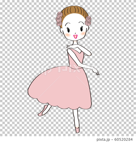 バレエを踊る女の子のイラスト バレエを踊る女の子のイラスト 60520284