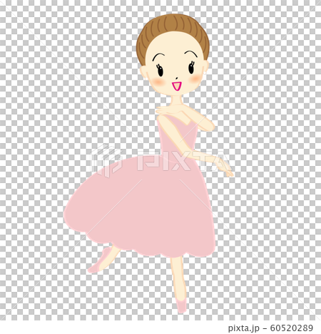 バレエを踊る女の子のイラスト バレエを踊る女の子のイラスト 60520289
