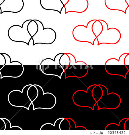 Two hearts seamless patternのイラスト素材 [60523422] - PIXTA