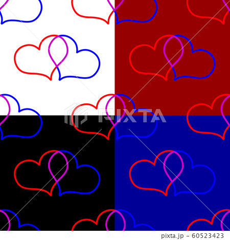 Two hearts seamless patternのイラスト素材 [60523423] - PIXTA