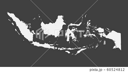 Indonesia map, Asia country map vector template 60524812