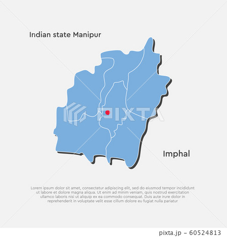 India country map and Manipur state template 60524813