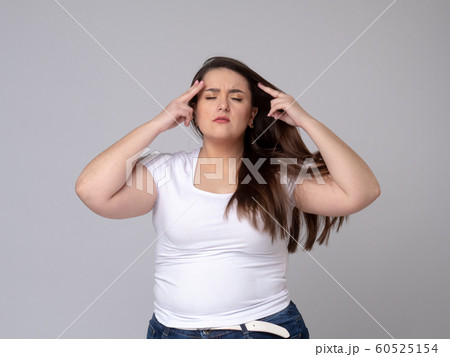 Plus Size Model With Headache Plus Size Model With Headache 60525154