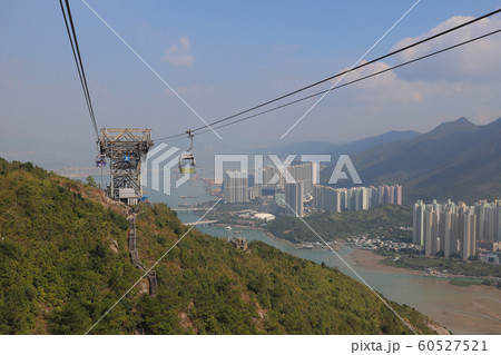 23 Nov 2019 Ngong Ping 360 cable car above Lantau 23 Nov 2019 Ngong Ping 360 cable car above Lantau 60527521