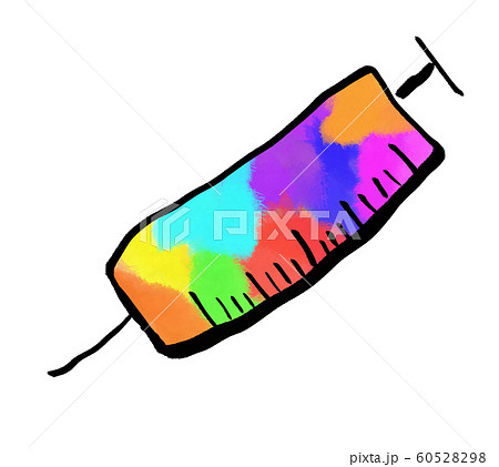 虹色の液体の入ったカラフルな注射器 60528298