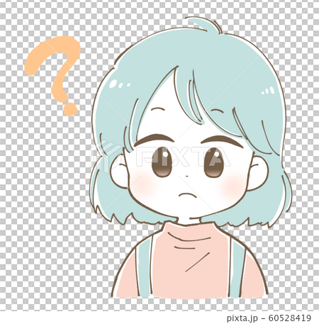 女の子 はてな イラストのイラスト素材