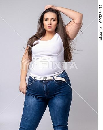 Female Plus Size Model Posing Studio Stock Photo 101102905 | Shutterstock
