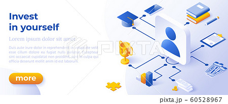 nvest In Yourself - Banner Layout Template for Website and Mobile Website Development. 60528967