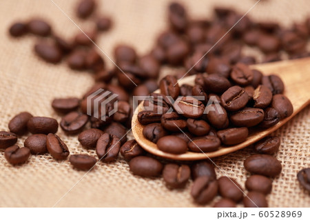 コーヒー豆 (珈琲豆 小粒 焙煎 飲食 実 飲み物 ドリンク ブレンド カフェイン コピースペース) コーヒー豆 (珈琲豆 小粒 焙煎 飲食 実 飲み物 ドリンク ブレンド カフェイン コピースペース) 60528969