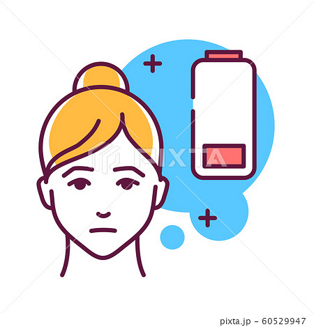 Weakness color line icon. Flu symptom. Pictogram 60529947