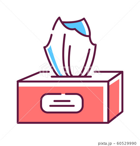 Disposable wipes color line icon. Paper product. 60529990