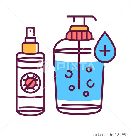Antiseptic products color line icon. Substances 60529992
