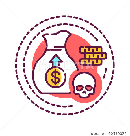 Money addiction color line icon. Physical or Money addiction color line icon. Physical or 60530022