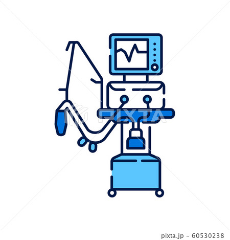 Medical ventilator line color icon. Artificial Medical ventilator line color icon. Artificial 60530238