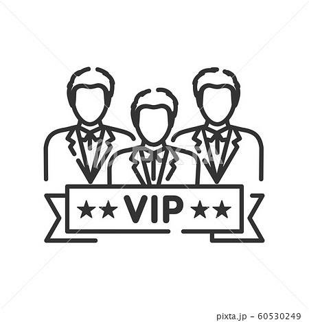 Vip club line black icon. Exclusive membership. 60530249