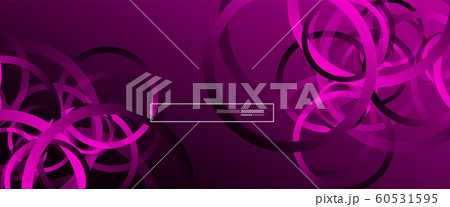 Abstract background. Geometric circles and fluid gradient. Line design, technology hi-tech digital illustration. Vector Illustration For Wallpaper, Banner, Background, Card, Book Illustration 60531595