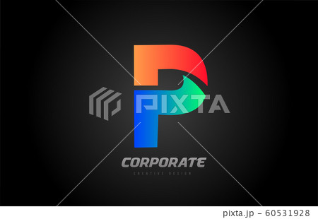 blue orange letter P alphabet logo design icon for blue orange letter P alphabet logo design icon for 60531928