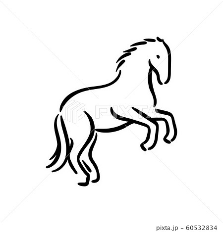 Horse symbol illustration black on white background 60532834