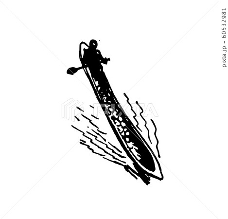 Hand drawn sketch of native African weapon black on white background 60532981