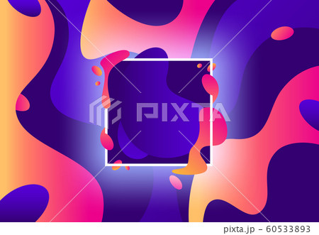 Fluid frame. Abstract colorful violet and modern purple liquid shapes vector background 60533893