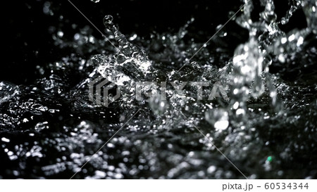 High speed blurry images of water splashing on black color background which represent concept of refreshing from mineral or nature of sparkling soda or tonic or carbonate drinks or beverage High speed blurry images of water splashing on black color background which represent concept of refreshing from mineral or nature of sparkling soda or tonic or carbonate drinks or beverage 60534344