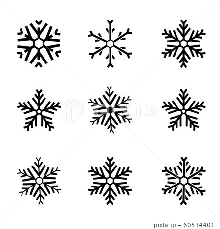 Cute snowflakes collection  60534401