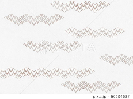 背景 青海波 波 海 伝統 模様 和風 和柄 図案 壁紙 素材 テクスチャー 茶 ブラウンのイラスト素材
