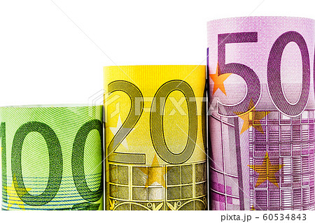 rising steps made of big euro banknotes rising steps made of big euro banknotes 60534843