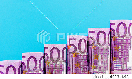rising steps made of 500 euro banknotes rising steps made of 500 euro banknotes 60534849