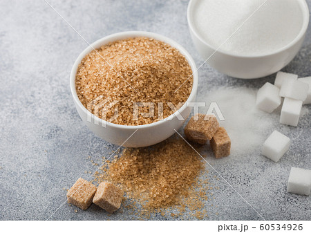 White bowl plates of natural brown and white 60534926