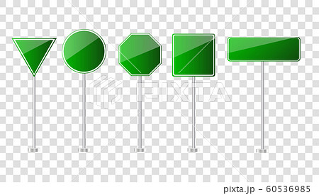 Road green traffic sign 60536985