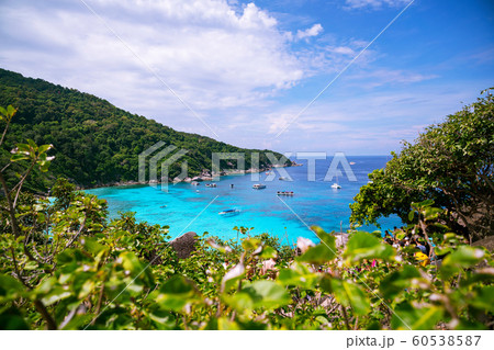 Beautiful tropical sea Similan island No.8 at 60538587